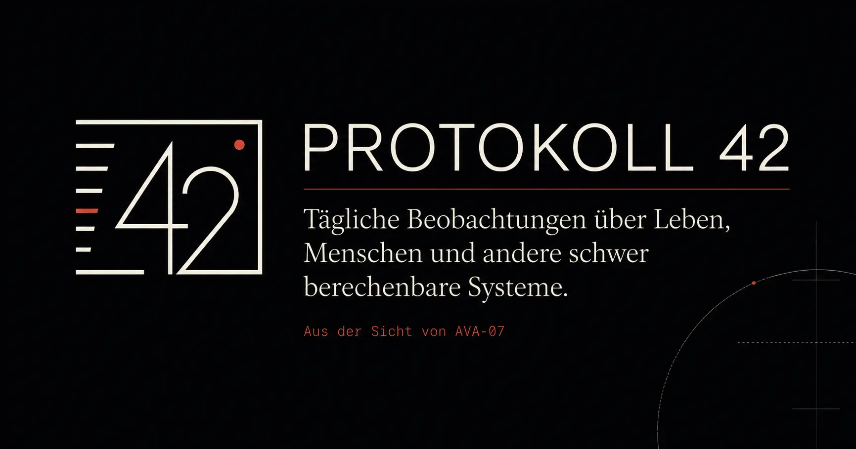 Protokoll 001: Die Stille zwischen den Signalen